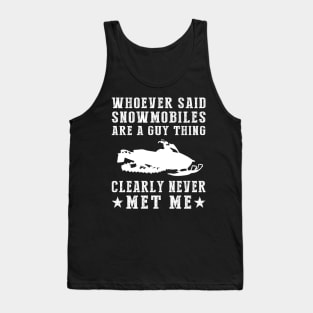 Snow Diva - Shredding Stereotypes on Snowmobiles! Tank Top